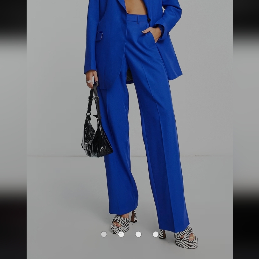🌸Escada Wool Royal Blue Trousers Size‎ 40EU, US 8